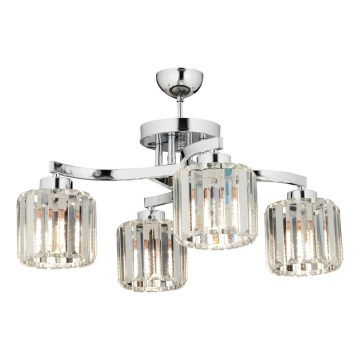 Plafonski luster CRYSTALLINE 4xE27/40W/230V sjajni hrom