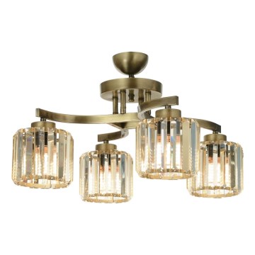 Plafonski luster CRYSTALLINE 4xE27/40W/230V u bronzanom izdanju