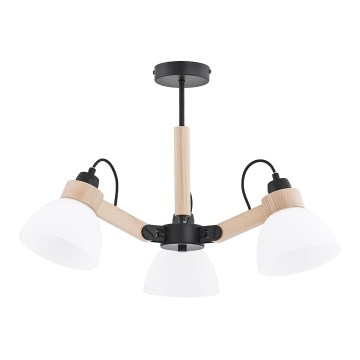 Plafonski luster DANTONA 3xE27/15W/230V crna/bež