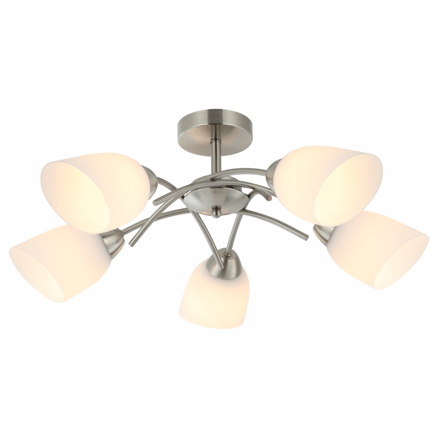 Plafonski luster DONNA 5xE27/60W/230V nikl