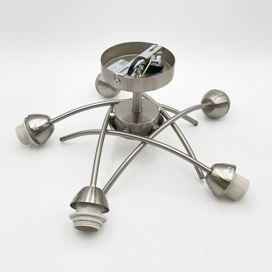 Plafonski luster DONNA 5xE27/60W/230V nikl