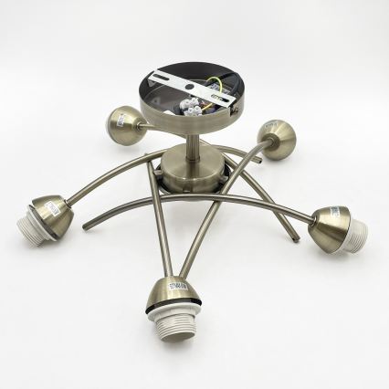 Plafonski luster DONNA 5xE27/60W/230V patina
