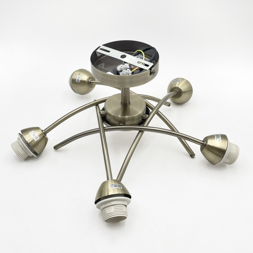 Plafonski luster DONNA 5xE27/60W/230V patina