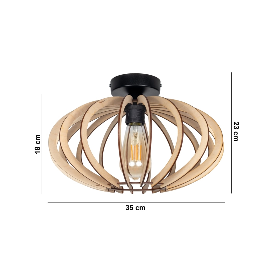 Plafonski luster EARTH 1xE27/60W/230V crna/bež