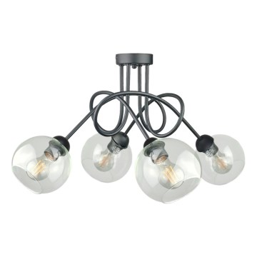 Plafonski luster EVIE 4xE27/60W/230V antracit/proziran
