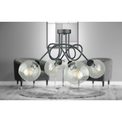 Plafonski luster EVIE 4xE27/60W/230V antracit/proziran