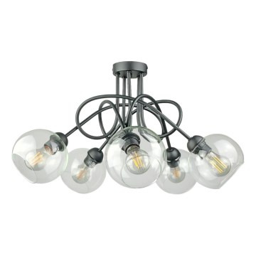 Plafonski luster EVIE 5xE27/60W/230V antracit/prozirno