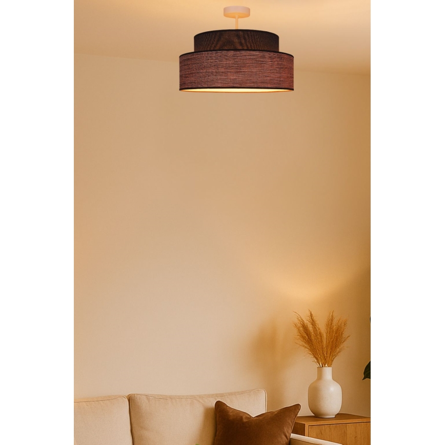 Plafonski luster GRACE 1xE27/60W/230V prečnika 40 cm braon/bež