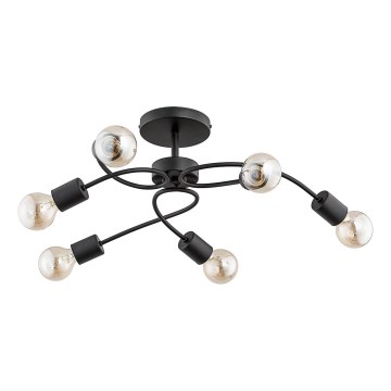 Plafonski luster HELIX 6xE27/15W/230V crni