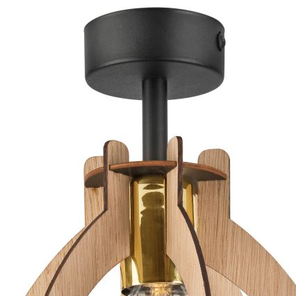 Plafonski luster LANDO 1xE27/15W/230V prečnik 21 cm hrast