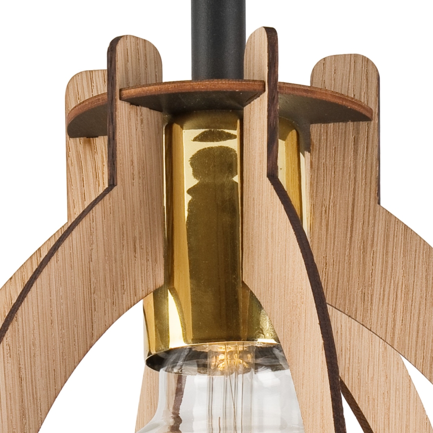 Plafonski luster LANDO 1xE27/15W/230V prečnik 21 cm hrast