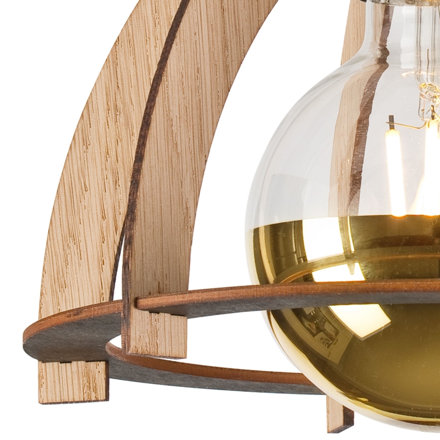 Plafonski luster LANDO 1xE27/15W/230V prečnik 21 cm hrast