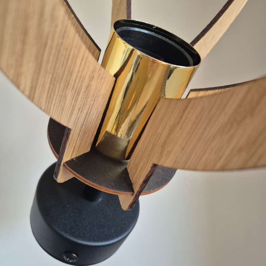 Plafonski luster LANDO 1xE27/15W/230V prečnik 21 cm hrast