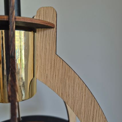 Plafonski luster LANDO 1xE27/15W/230V prečnik 21 cm hrast