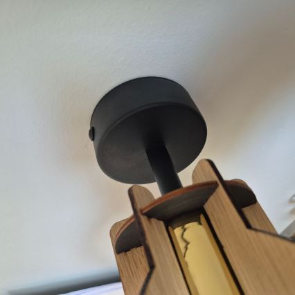 Plafonski luster LANDO 1xE27/15W/230V prečnik 21 cm hrast