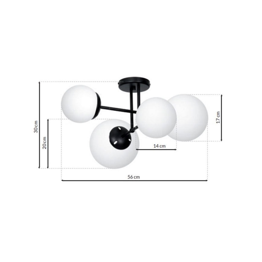 Plafonski luster LIMA 4xE14/40W/230V
