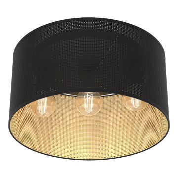 Plafonski luster LOFT SHADE 3xE27/60W/230V, crna/zlatna