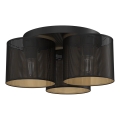 Plafonski luster LOFT SHADE 3xE27/60W/230V crna/zlatna