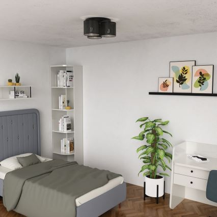 Plafonski luster LOFT SHADE 3xE27/60W/230V crni