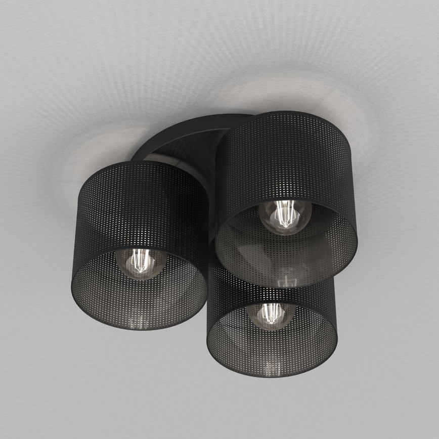 Plafonski luster LOFT SHADE 3xE27/60W/230V crni