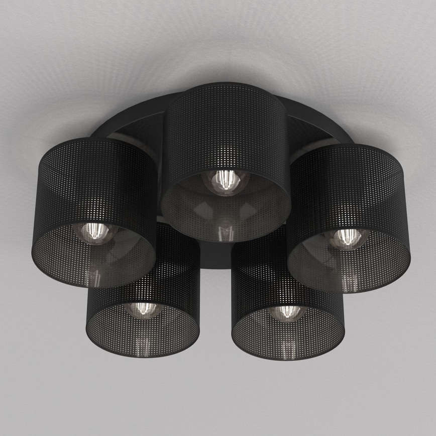 Plafonski luster LOFT SHADE 5xE27/60W/230V crna
