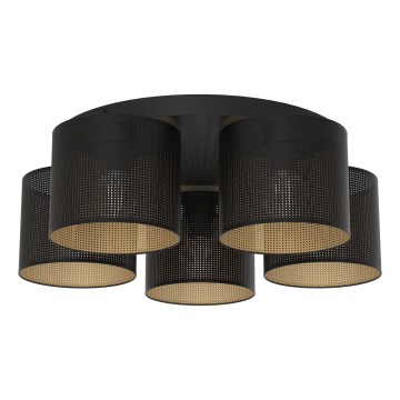 Plafonski luster LOFT SHADE 5xE27/60W/230V crna/zlatna