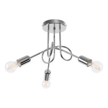 Plafonski luster LOOP 3xE27/15W/230V sjajni hrom