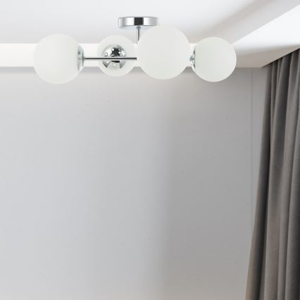 Plafonski luster MADDIE 4xE14/5W/230V, sjajni hrom