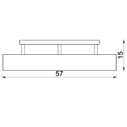 Plafonski luster MAISON 3xGU10/8W/230V braon/hrast