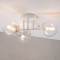Plafonski luster MALENA 3xE14/5W/230V bela/prozirna