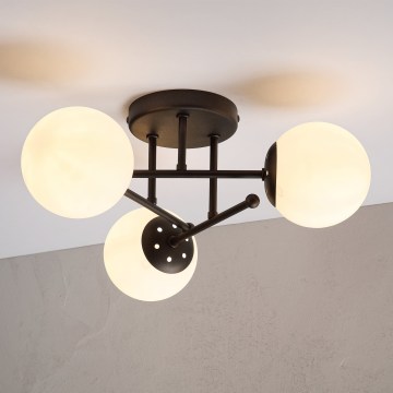 Plafonski luster MALENA 3xE14/5W/230V braon/bela