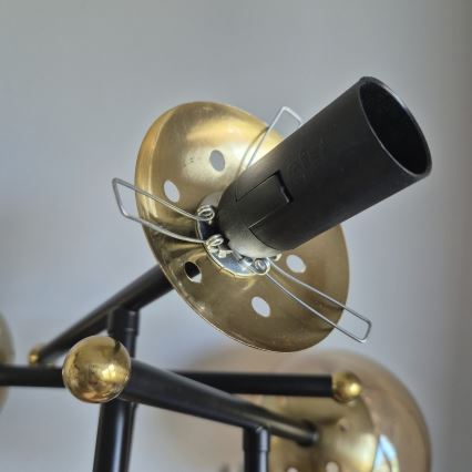 Plafonski luster MALENA 3xE14/5W/230V zlatna/crna/dimno bež