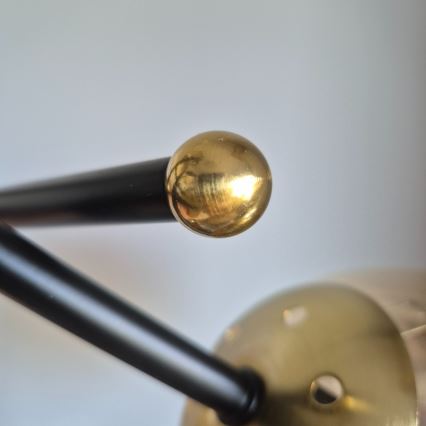 Plafonski luster MALENA 3xE14/5W/230V zlatna/crna/dimno bež