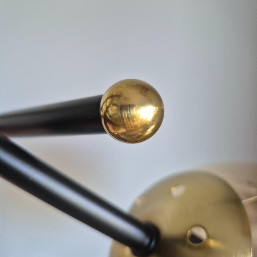 Plafonski luster MALENA 3xE14/5W/230V zlatna/crna/dimno bež