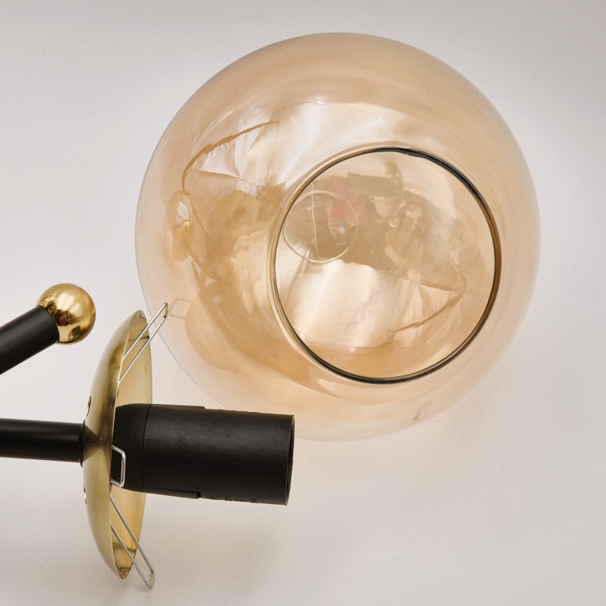 Plafonski luster MALENA 3xE14/5W/230V zlatna/crna/dimno bež