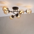 Plafonski luster MALENA 6xE14/5W/230V smeđa/dimljeno bež