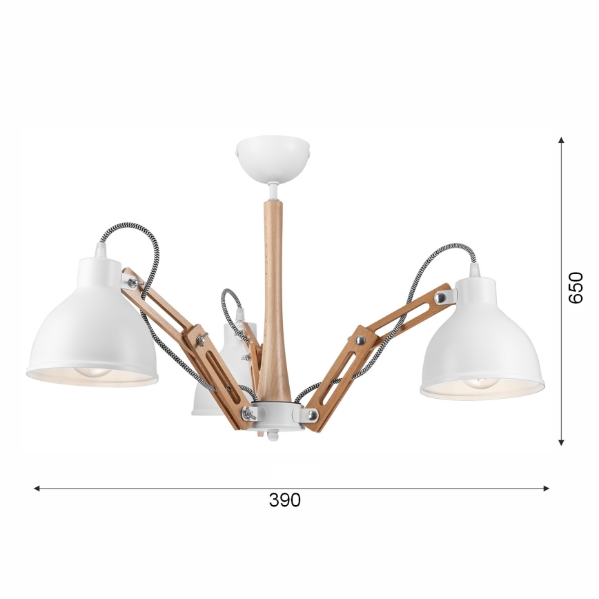 Plafonski luster MARCELLO 3xE27/60W/230V bukva