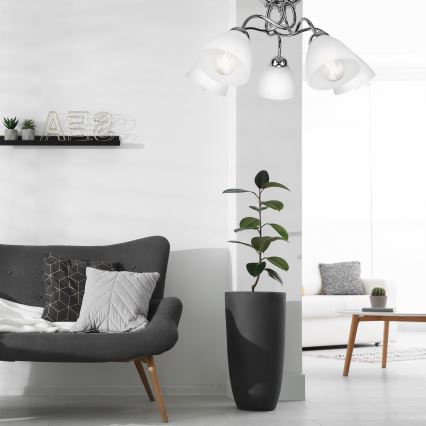 Plafonski luster MIRANDA 5xE27/60W/230V sjajni hrom