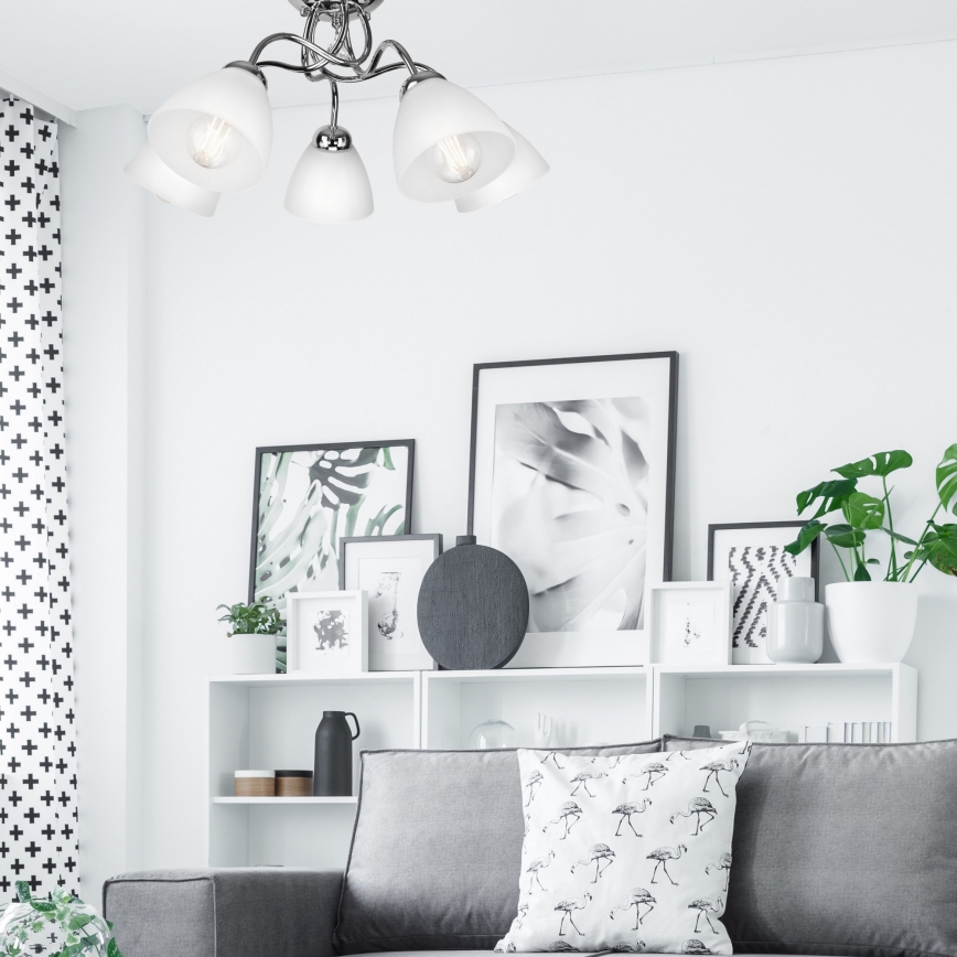 Plafonski luster MIRANDA 5xE27/60W/230V sjajni hrom