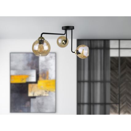 Plafonski luster MONDE GOLD 3xE27/60W/230V