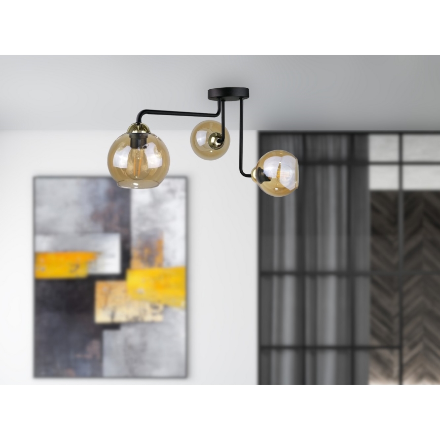 Plafonski luster MONDE GOLD 3xE27/60W/230V
