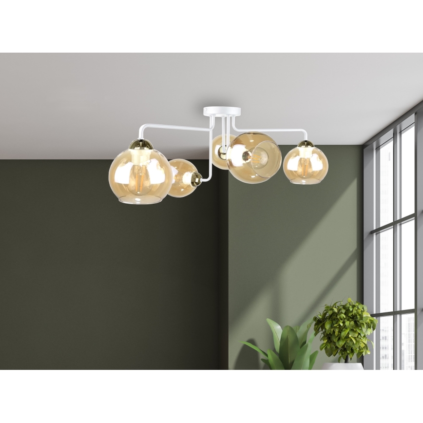 Plafonski luster MONDE WHITE 5xE27/60W/230V