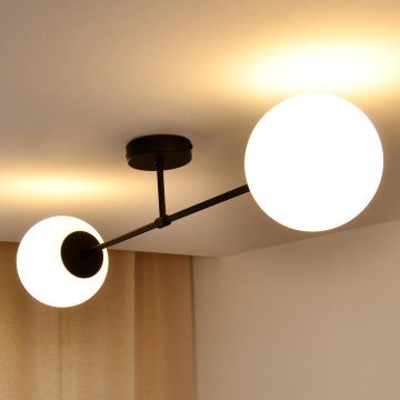Plafonski luster MOON 2xE27/15W/230V crni