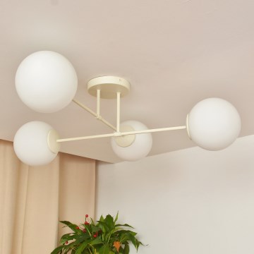 Plafonski luster MOON 4xE27/15W/230V, krem boja