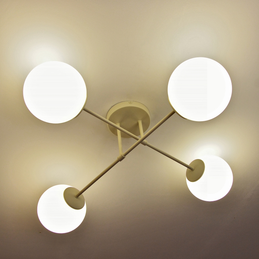 Plafonski luster MOON 4xE27/15W/230V, krem boja