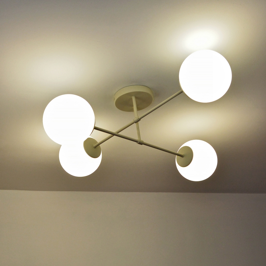 Plafonski luster MOON 4xE27/15W/230V, krem boja