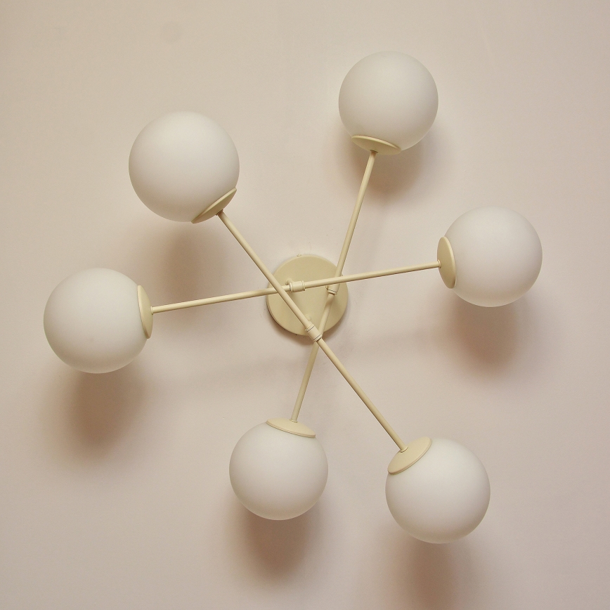 Plafonski luster MOON 6xE27/15W/230V krem boja