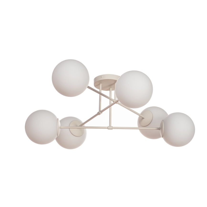 Plafonski luster MOON 6xE27/15W/230V krem boja