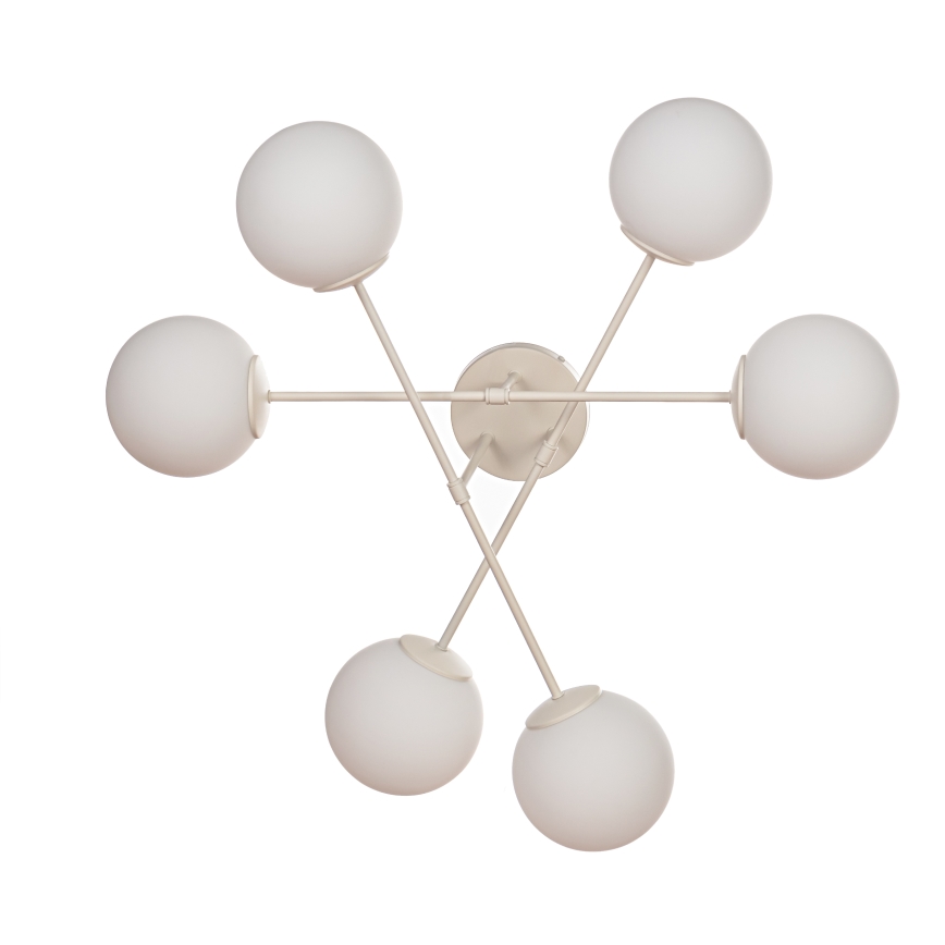 Plafonski luster MOON 6xE27/15W/230V krem boja