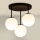 Plafonski luster MOONLIGHT 3xE27/15W/230V crne boje